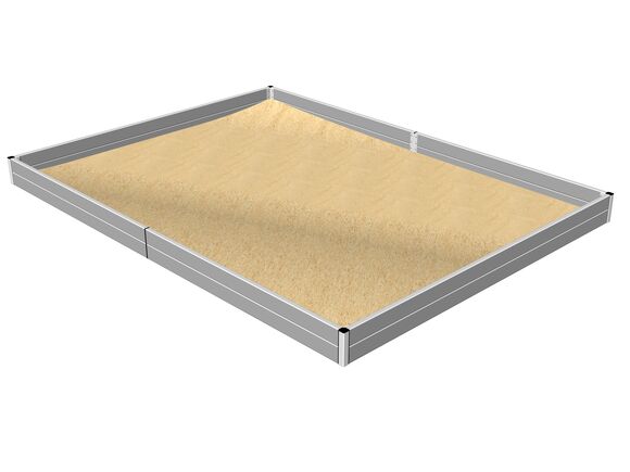 Sandkasten 4x3 m PI430KS - silber