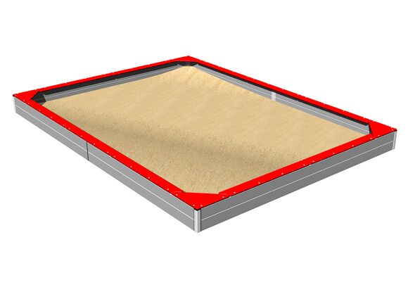 Sitzfläche für Sandkasten 4x3 m SP430KR - rot