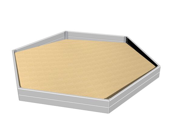 Sandkasten-6 Kanten PI600KS - silber