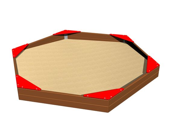 Sitze für 6-Kanten-Sandkasten SP002KR - rot