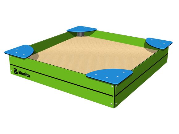 Sandkasten mit Sitzflächen 1,5x1,5 m PIP1515GB