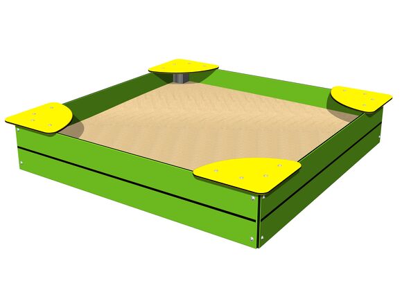 Sandkasten mit Sitzflächen 1,5x1,5 m PIP1515LY