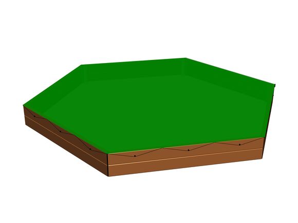 Plane für 6 Kant-Sandkasten PZ600