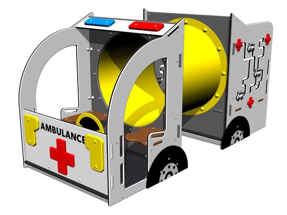 Raupenfahrzeug mit Kriechrohr – Krankenwagen PP114K – Ganzmetall