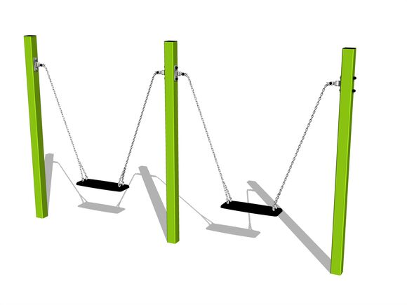 Ketten-Doppelschaukel - Limette (f.h. 1,0 m)