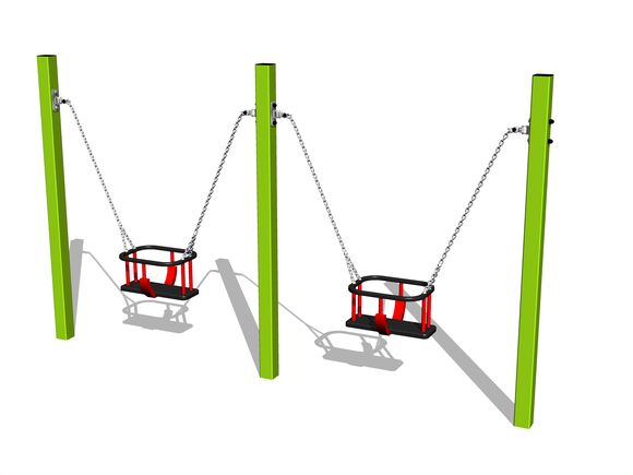 Ketten-Doppelschaukel - Limette (f.h. 1,0 m)
