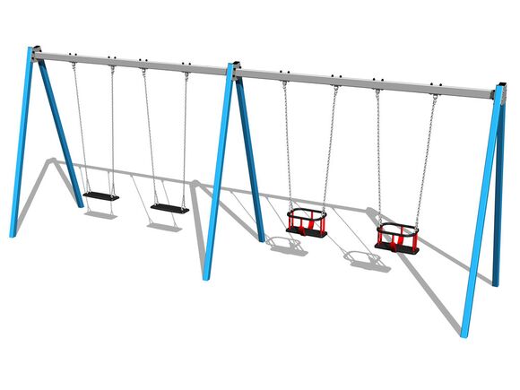 Ketten-Vierfachschauke RH6412KB - blau (f.h. 1,5 m)