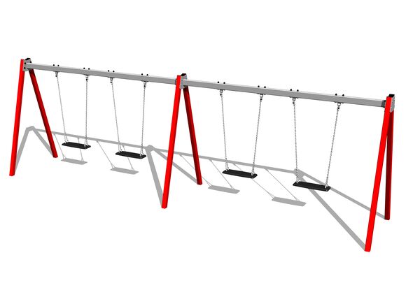 Ketten-Vierfachschauke RH6411KR - rot (f.h. 1,0 m)