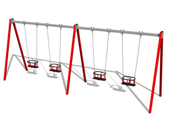 Ketten-Vierfachschauke RH6413KR - rot (f.h. 1,5 m)