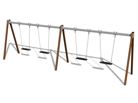 Ketten-Vierfachschauke RH6411KW- braun (f.h. 1,0 m)