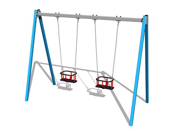 Ketten-Doppelschaukel RH6213KB - blau (f.h. 1,5 m)