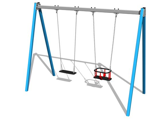Ketten-Doppelschaukel RH6212KB - blau (f.h. 1,5 m)