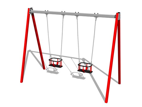 Ketten-Doppelschaukel RH6213KR - rot (f.h. 1,5 m)