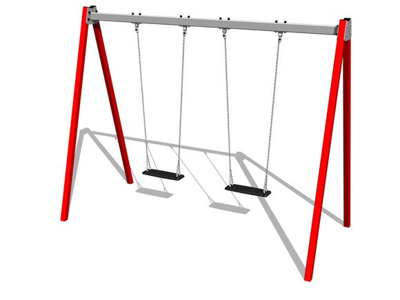 Ketten-Doppelschaukel RH6211KR - rot (f.h. 1,5 m)