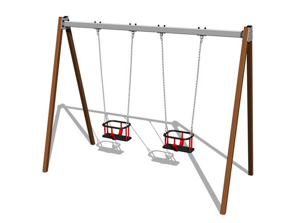 Ketten-Doppelschaukel RH6213KW- braun (f.h. 1,5 m)