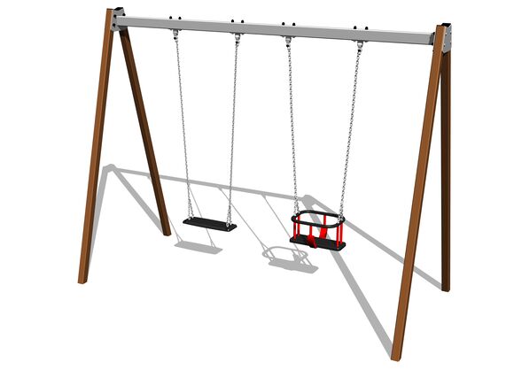 Ketten-Doppelschaukel RH6212KW- braun (f.h. 1,5 m)