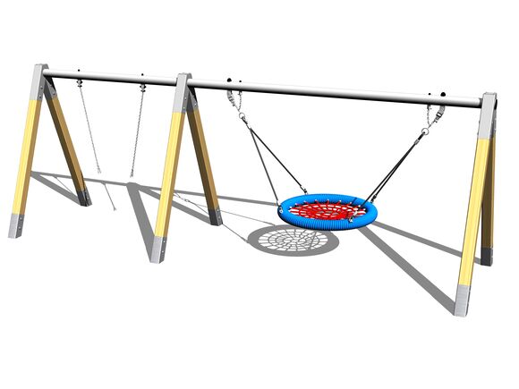 Ketten-Doppelschaukel RH220D (f.h. 1 m)