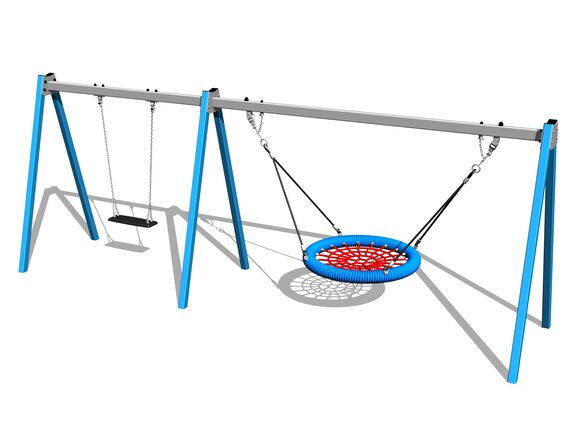 Ketten-Doppelschaukel RH6221KB - blau (f.h. 1,0 m)