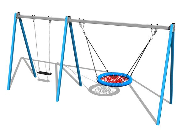 Ketten-Doppelschaukel RH6221KB - blau (f.h. 1,5 m)