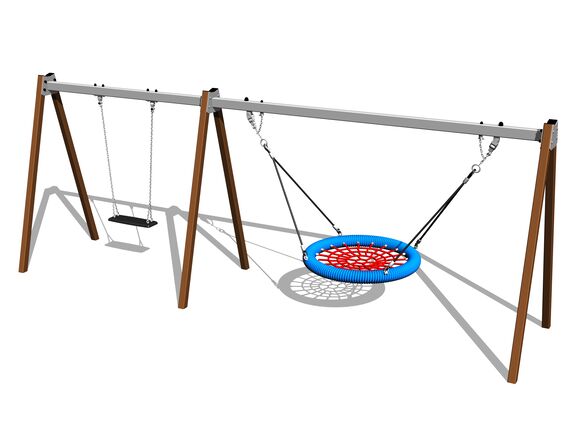 Ketten-Doppelschaukel RH6221KW- braun (f.h. 1,0 m)