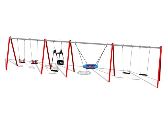 Kettenschaukel der Hexadgruppe RH6621KR - rot (f.h. 1,5 m)