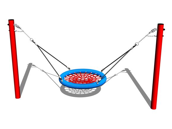 Kettenschaukeln Vogelnest MINI RH160KR - rot (f.h. 1 m)