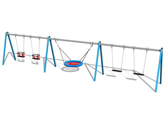 Fünffache Kettenschaukel RH6521KB - blau (f.h. 1,0 m)