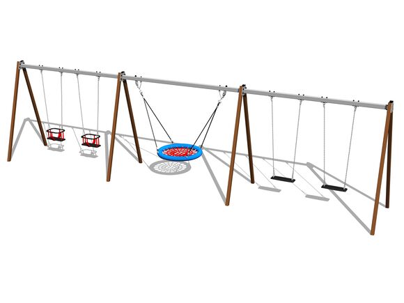 Fünffache Kettenschaukel RH6521KW- braun(f.h. 1,5 m)