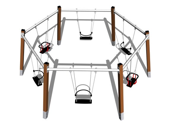Kettenschaukel der Hexadgruppe RH1610KW - braun (f.h. 1,0 m)