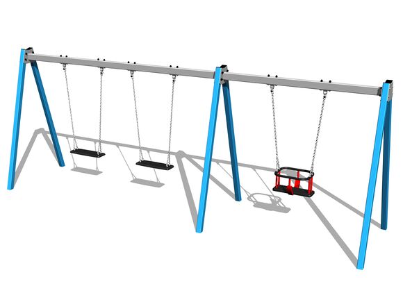 Ketten-Dreifachschaukel RH6312KB - blau (f.h. 1,0 m)