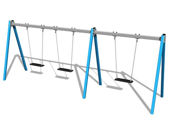 Ketten-Dreifachschaukel RH6311KB - blau (f.h. 1,0 m)
