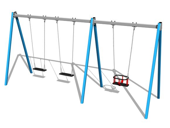 Ketten-Dreifachschaukel RH6312KB - blau (f.h. 1,5 m)