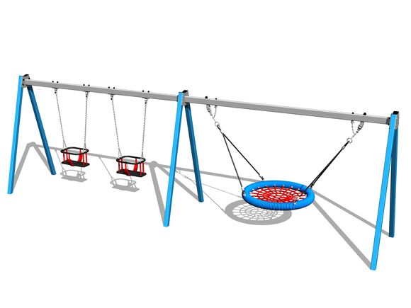 Ketten-Dreifachschaukel RH6323KB - blau (f.h. 1 m)