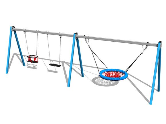 Ketten-Dreifachschaukel  RH6322KB - blau (f.h. 1,0 m)
