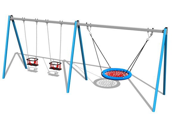 Ketten-Dreifachschaukel RH6323KB - blau (f.h. 1,5 m)