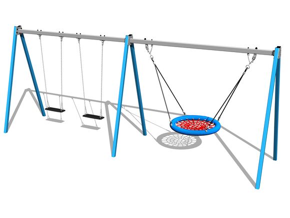 Ketten-Dreifachschaukel RH6321KB - blau (f.h. 1,5 m)