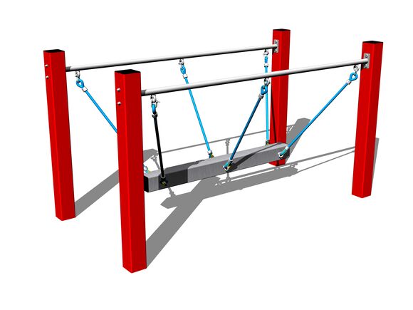 Seil-Balanciersteg LL101KR - rot