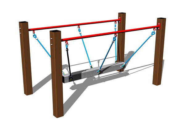 Seil-Balanciersteg LL101KW - braun