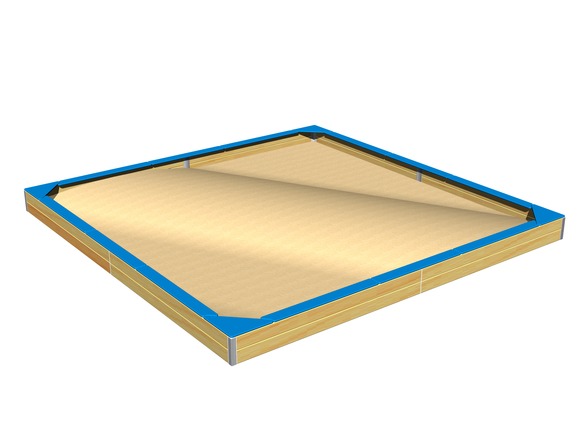 Sitzfläche für Sandkasten 4x4 m SP440DB - blau