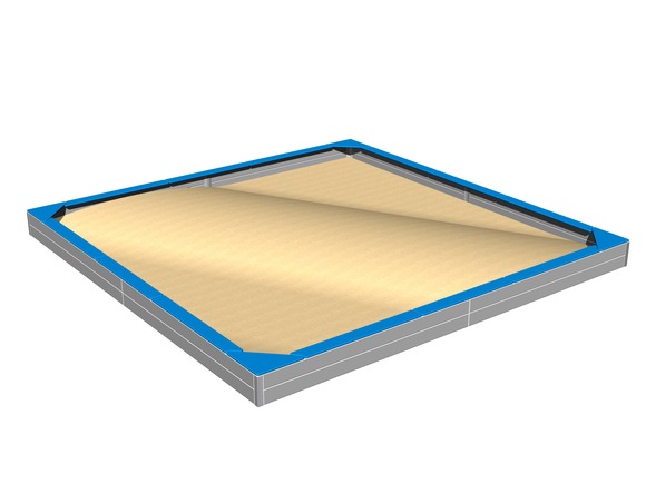 Sitzfläche für Sandkasten 4x4 m SP440KB - blau
