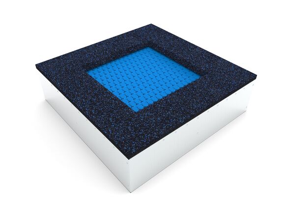 Inground-Trampolin TR-C140-BZ - blau