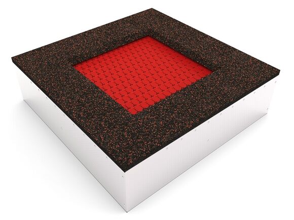 Inground-Trampolin TRA-C140-RZ - rot