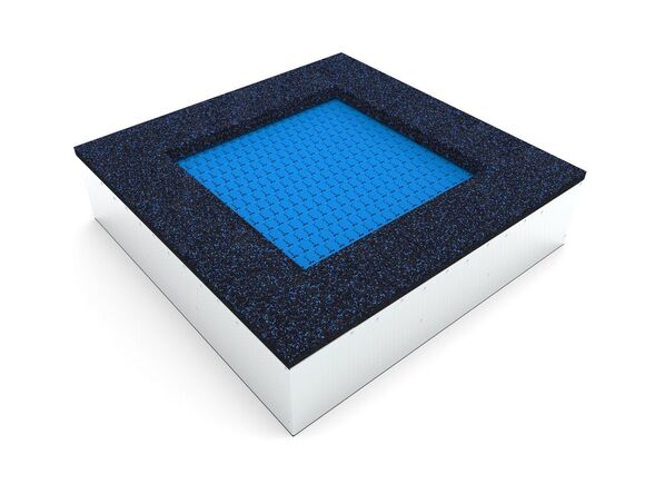Inground-Trampolin - blau