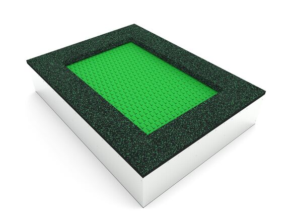 Inground-Trampolin TRA-O210-GZ - grün