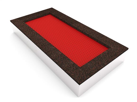 Inground-Trampolin TR-O320-RZ - rot