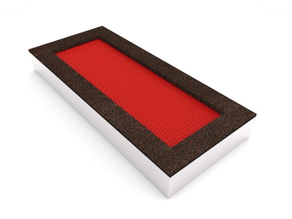 Inground-Trampolin TR-O370-RZ - rot