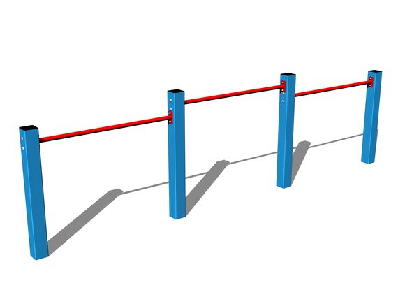 Dreifachreckstange HR301KB - blau (f.h. 1 m)