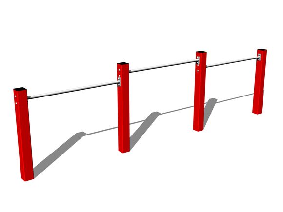 Dreifachreckstange HR301KR - rot (f.h. 1 m)