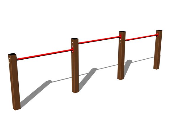 Dreifachreckstange HR301KW - braun (f.h. 1 m)