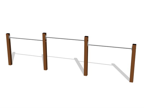 Dreifachreckstange - braun (f.h. 1 m)